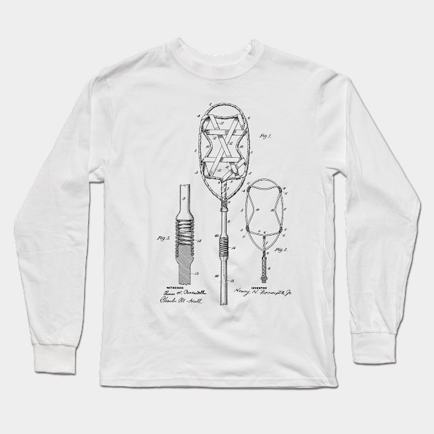 Beater for Railway Car Seats Vintage Patent Hand Drawing Long Sleeve T-Shirt by TheYoungDesigns